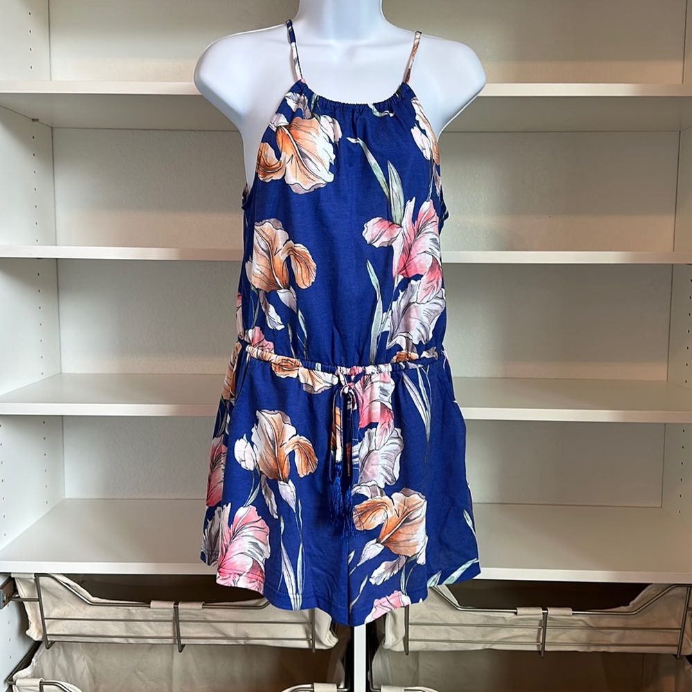 Minkpink Floral Sleeveless Jumpsuit Shorts